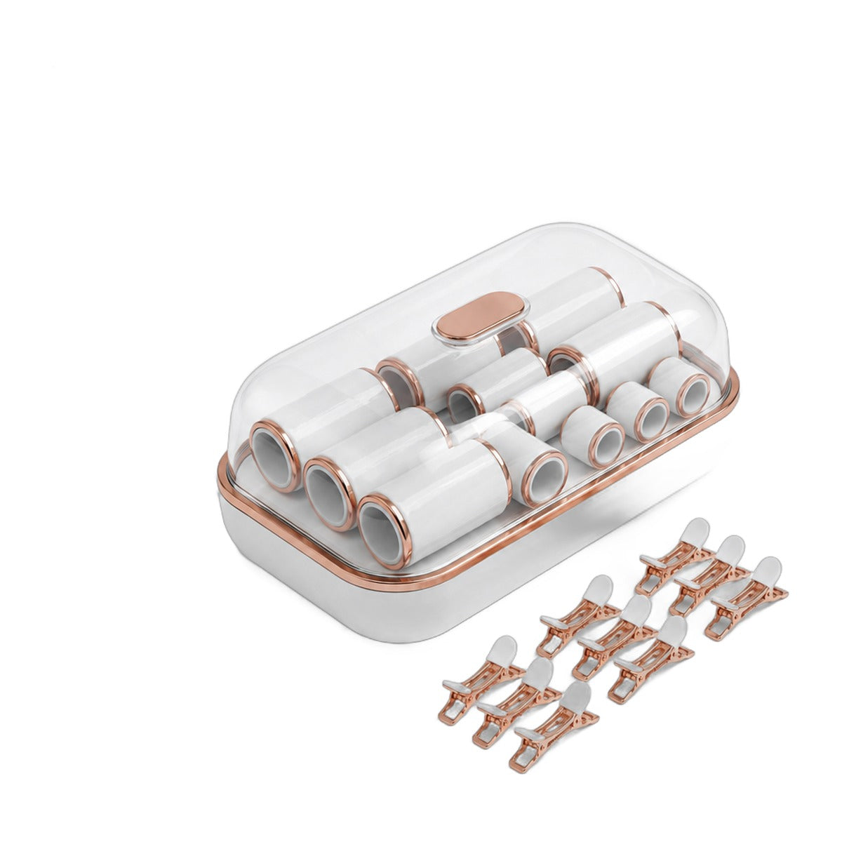 Wavy HeatWave Ceramic Hot Rollers — three-quarter view