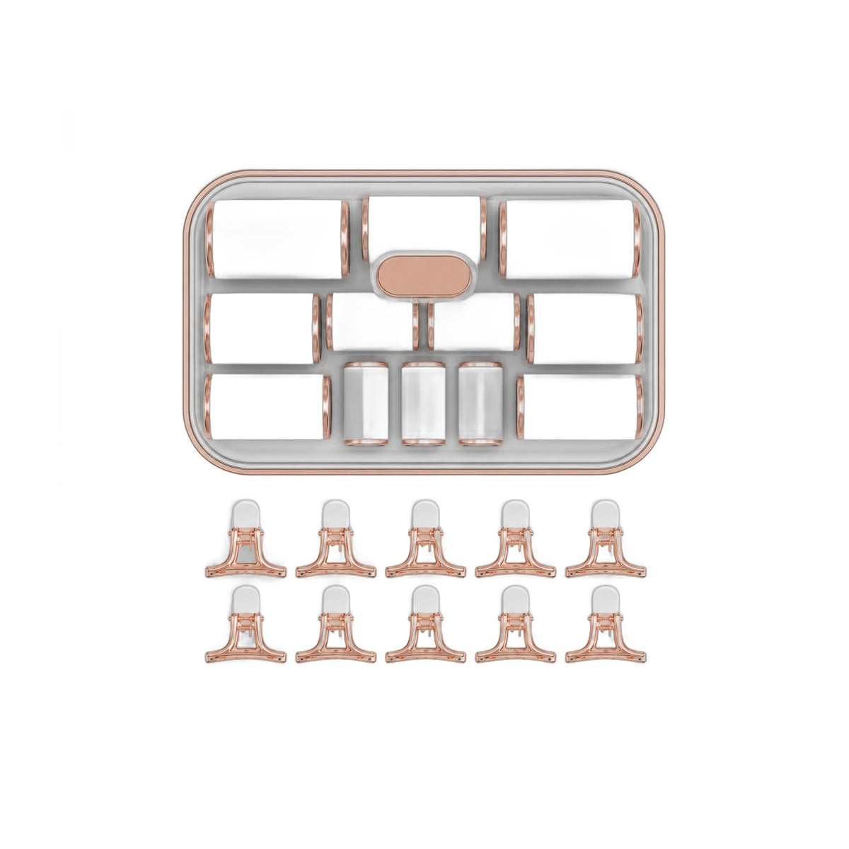 Wavy HeatWave Ceramic Hot Rollers — flat lay